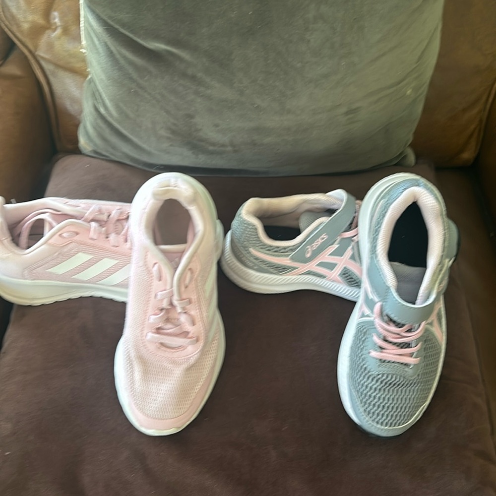 Adidas and ASICS Shoes Kids Size 1.5M